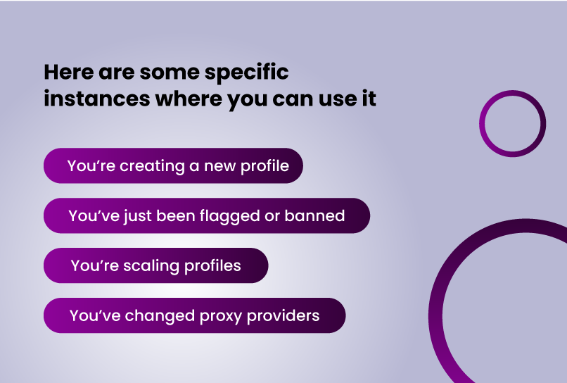 Specific instances where you can use Whoer